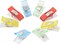 100 Pack Multipurpose Sewing Clips for Quilting and Crafts with Tin Box, Assorted Colors